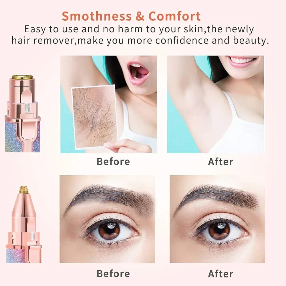 Rechargeable Women’s Eyebrow Hair Trimmer – Pink