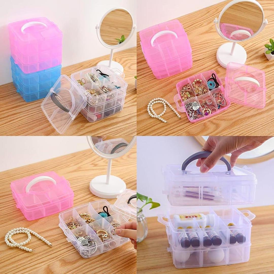 Stylish White Plastic Jewellery Box - 1 Pc Storage Solution
